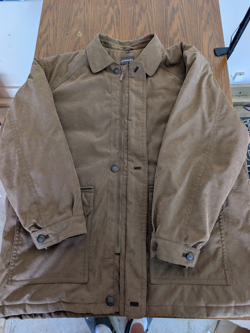 St. John's Bay Olive Brown Field Jacket